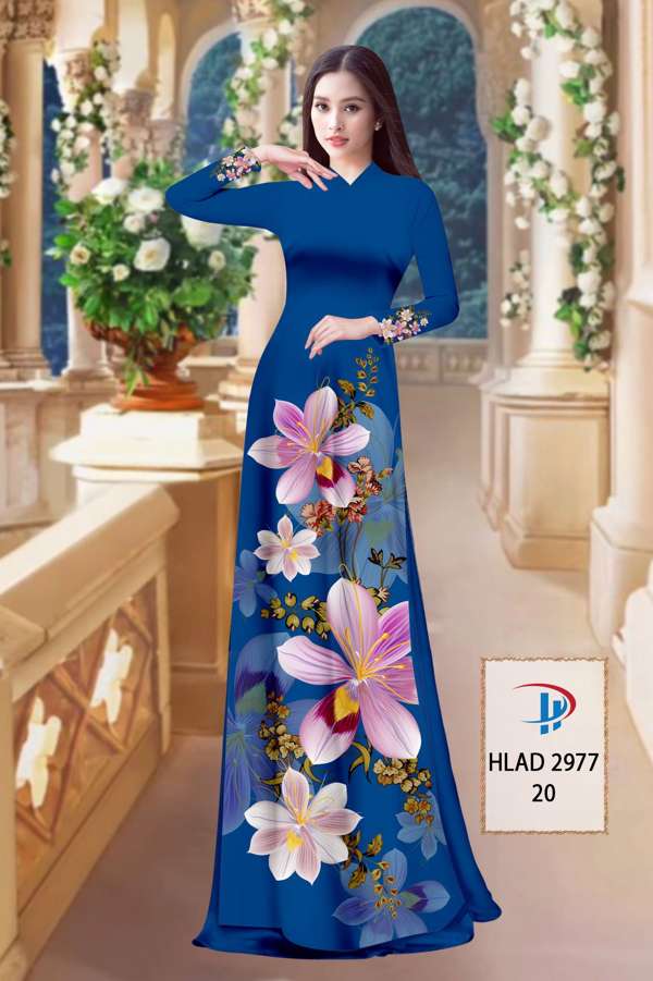 Vải Áo Dài Hoa In 3D AD HLAD2977 72